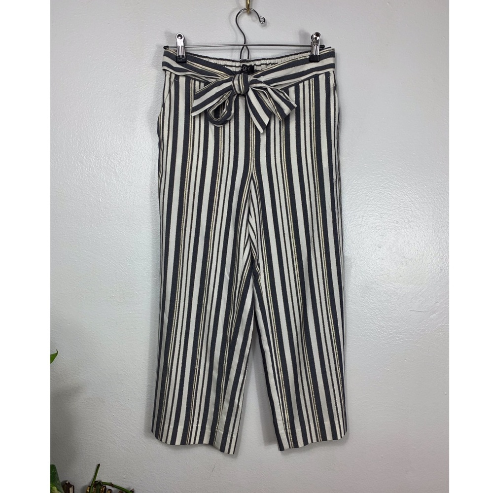 NWT Gold Striped Wide Leg Ankle Pants